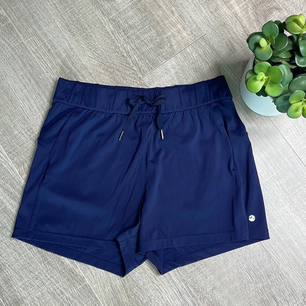 WILLIT Navy Elastic Waist Drawstring Casual Shorts Pockets Women’s